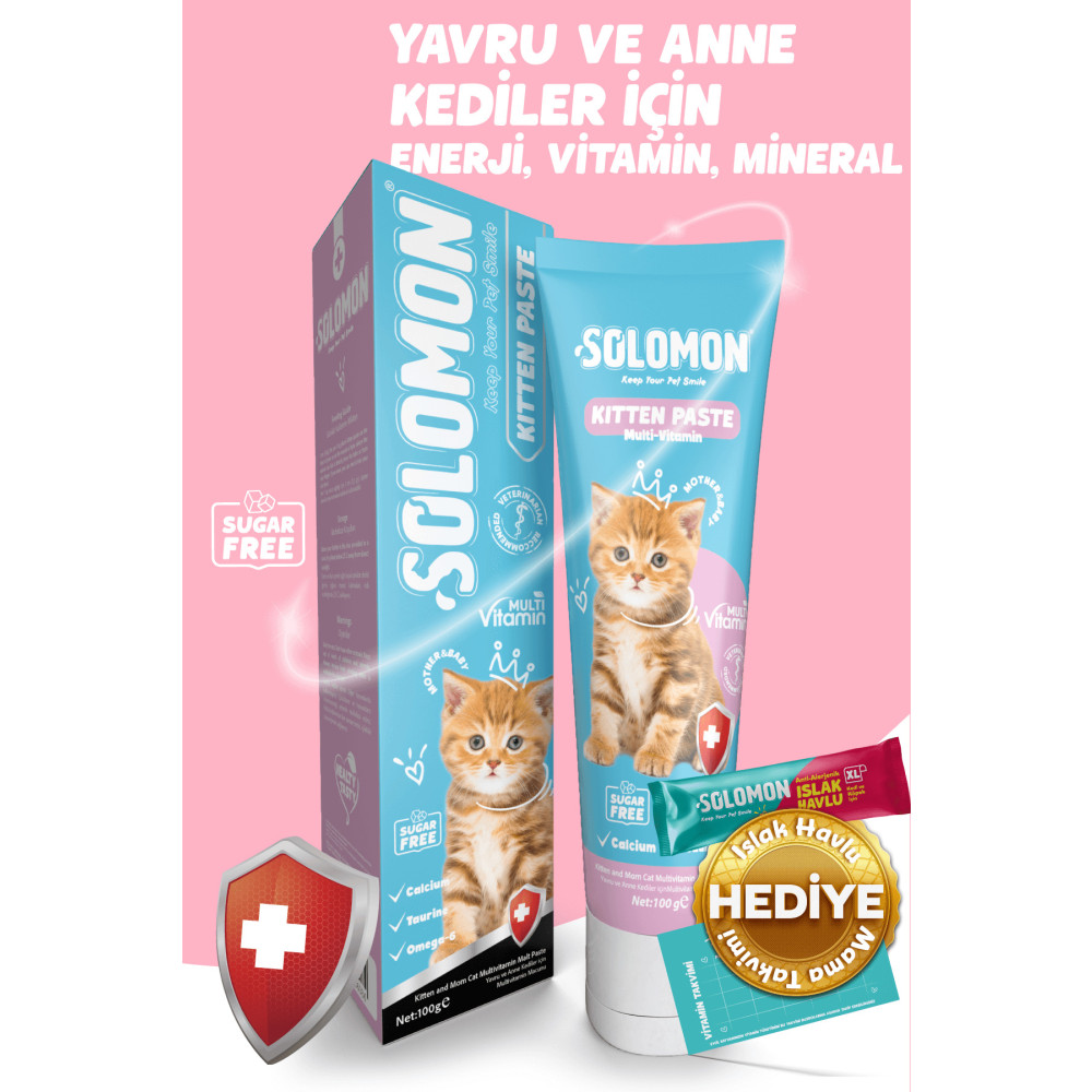 Solomon 100 Gr Yavru Ve Anne Kedi Multivitamin Malt Macunu Evcil Hayvan Ürünleri Fiyatı