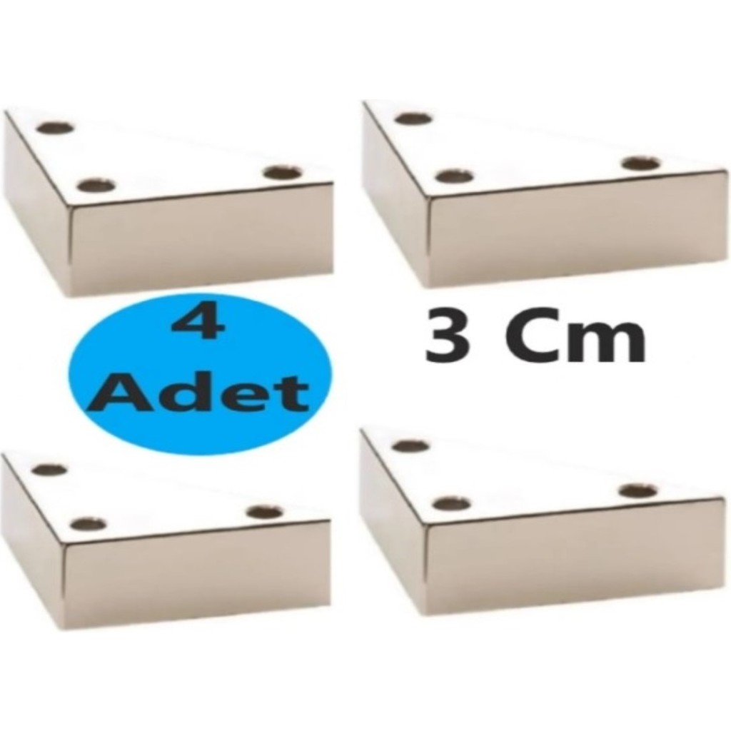 Solon 4 Adet Üçgen, Masa, Dolap Piramit Mobilya Ayağı 3 Cm Beyaz Diğer Fiyatı