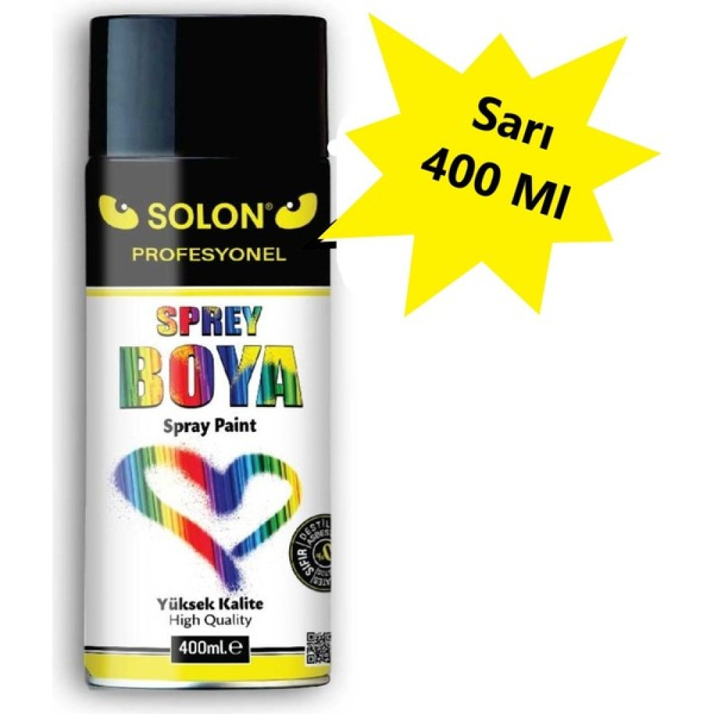 Solon Sprey Boya Sarı 400 ml - 02-Sarı Oto Boyaları Fiyatı