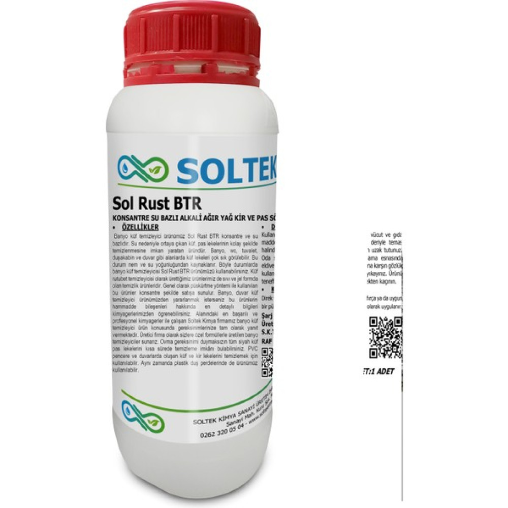 Soltek Kimya En Etkili Banyo Küf Temizleyici - Sol Rust Btr Nalburiye & Hırdavat Fiyatı