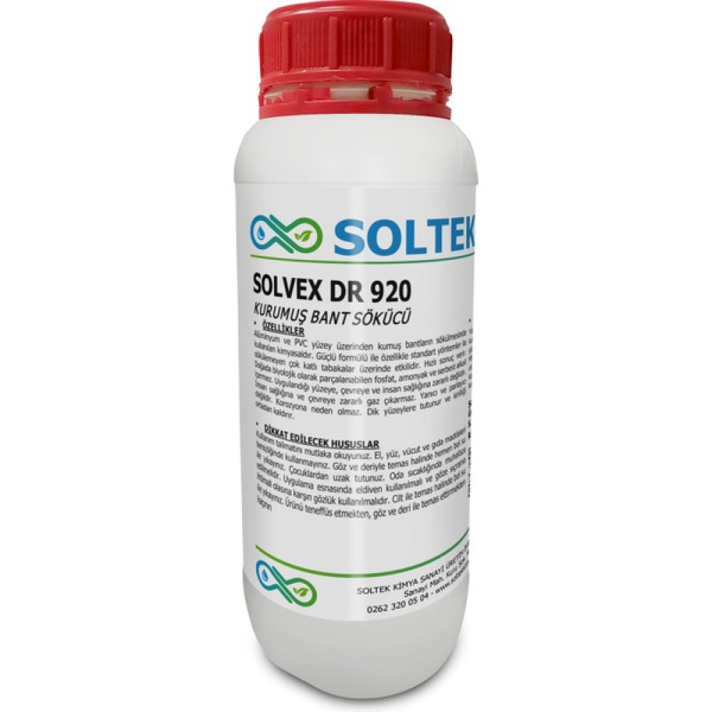 Soltek Kimya Kurumuş Bant Sökücü Solvex Dr 920 - Standart Nalburiye & Hırdavat Fiyatı