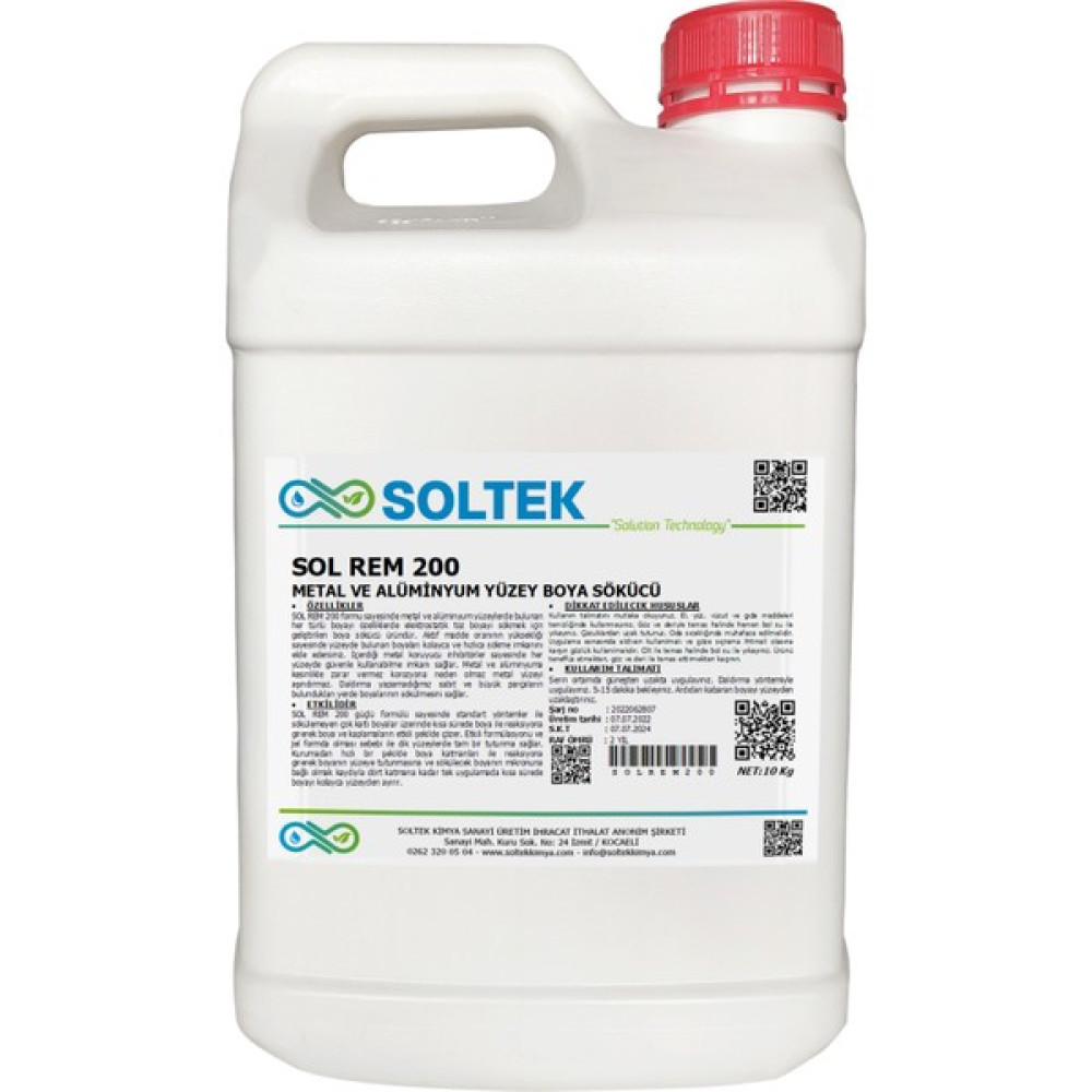 Soltek Kimya Metal Boya Sökücü Solvent - Sol Rem 200 5 kg Boya Malzemeleri Fiyatı