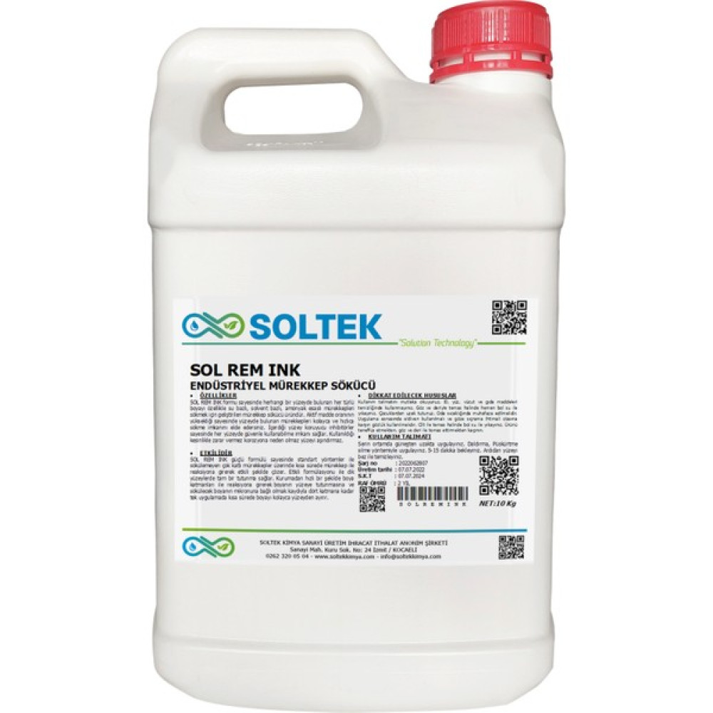 Soltek Kimya Mürekkep Boya Sökücü - Sol Rem Ink 10 kg Boya Malzemeleri Fiyatı