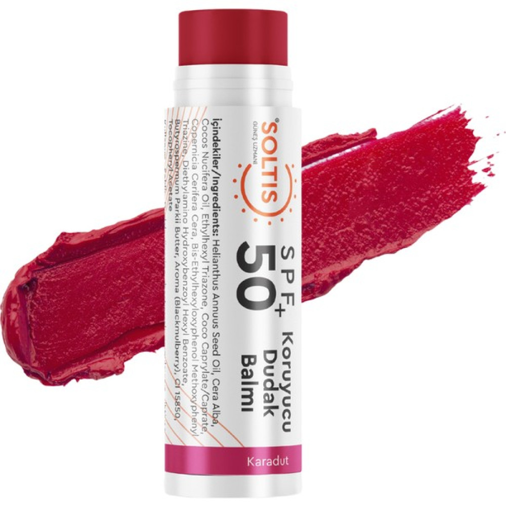 Soltis Nemlendirici Renkli Dudak Balmı SPF50+ Karadut, 5 gr - Karadut Dudak Bakımı / Koruyucu Fiyatı