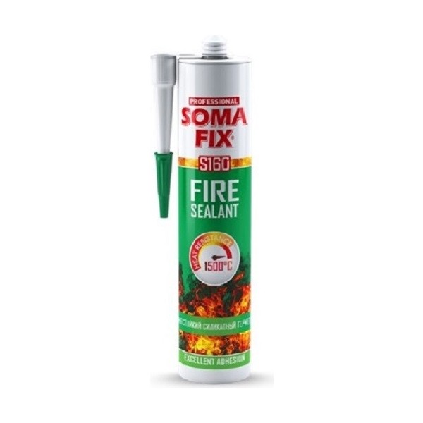 Somafix 310 ml Siyah Yangına Dayanıklı Yüksek Isı Şömine Mastiği 1500'C Akustik Mastik Evcil Hayvan Ürünleri Fiyatı