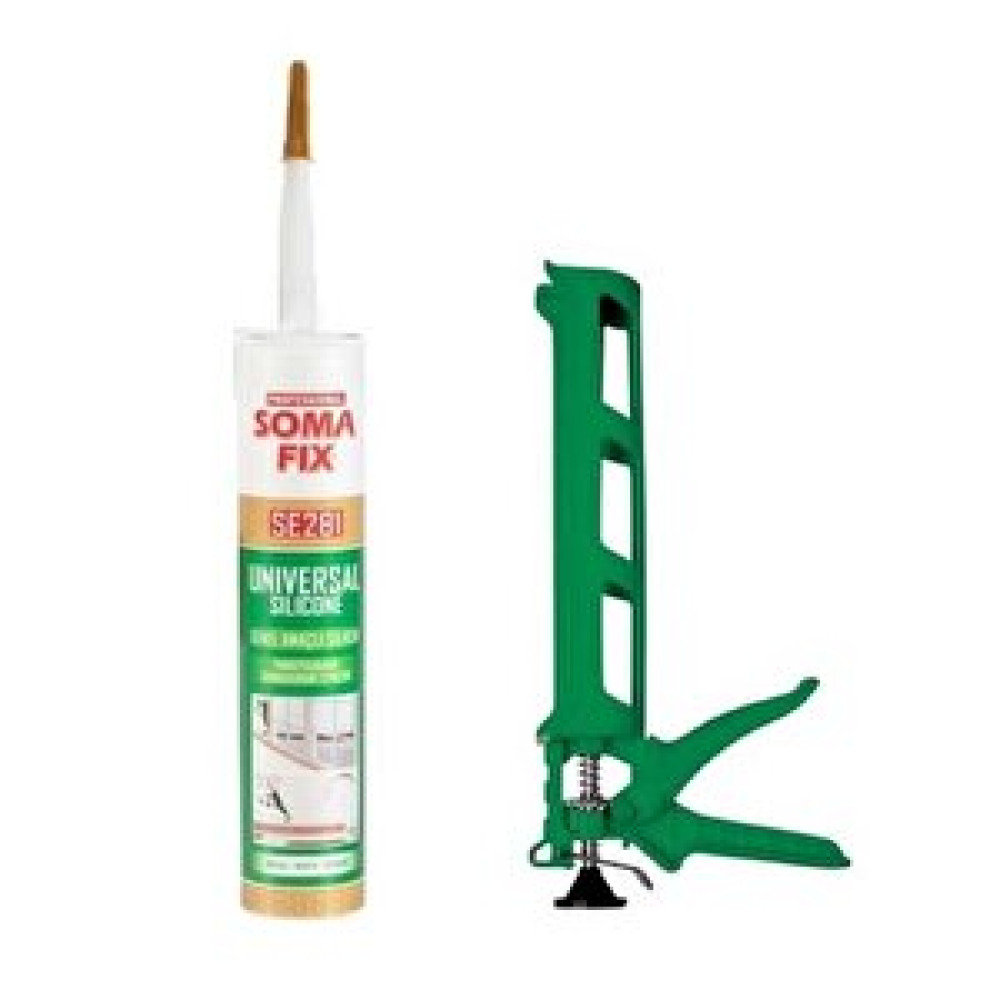 Somafix Beyaz Silikon + Silikon Tabancası Seti Silikon Fiyatı