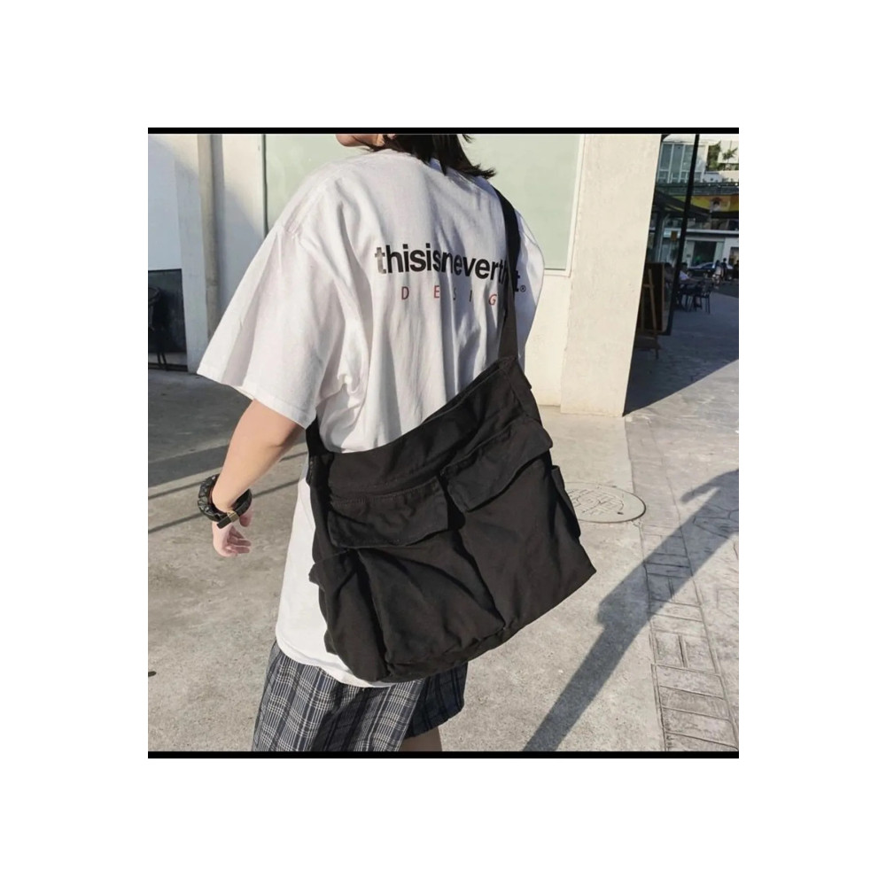 something bag Unisex Çok Cepli Postacı Çantası Su Geçirmez Ayakkabılar ve Çantalar Fiyatı
