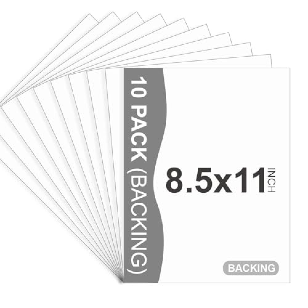 Somime 10 Pack Backing Boards, 8.5x11 Uncut White Mats Matboards, Acid-Free Backerboards for Art Prints, Ideal for Photos, Pictures, Prints, and Frames