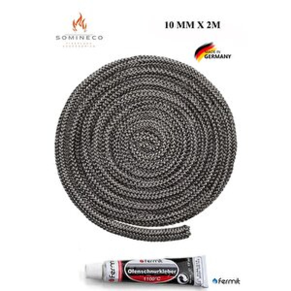 SOMINECO Ithal Yanmaz Soba Şömine Conta Fitili 10 Mm X 2.5m Fermit Yapıştırıcı Isıtma & Soğutma Fiyatı