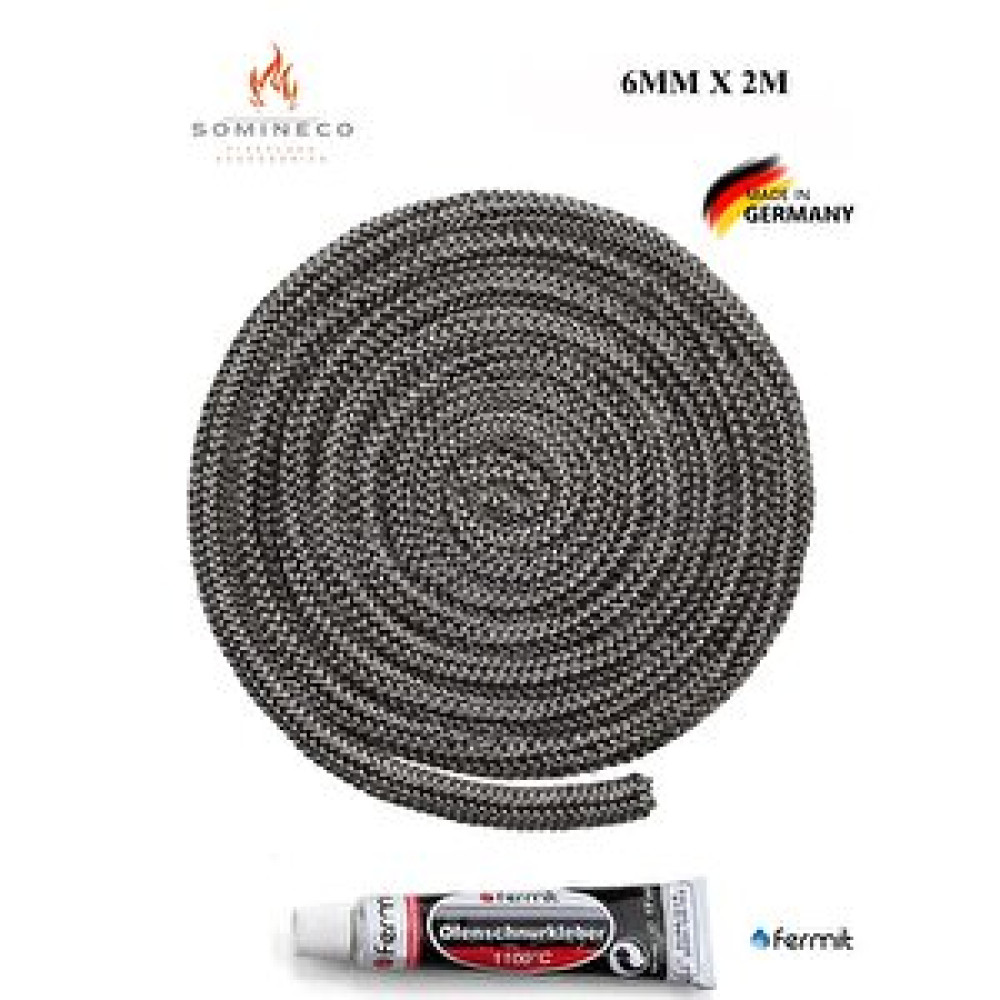 SOMINECO Ithal Yanmaz Soba Şömine Fitili 6 Mm X 2.5m Yapıştırıcı 17m Isıtma & Soğutma Fiyatı