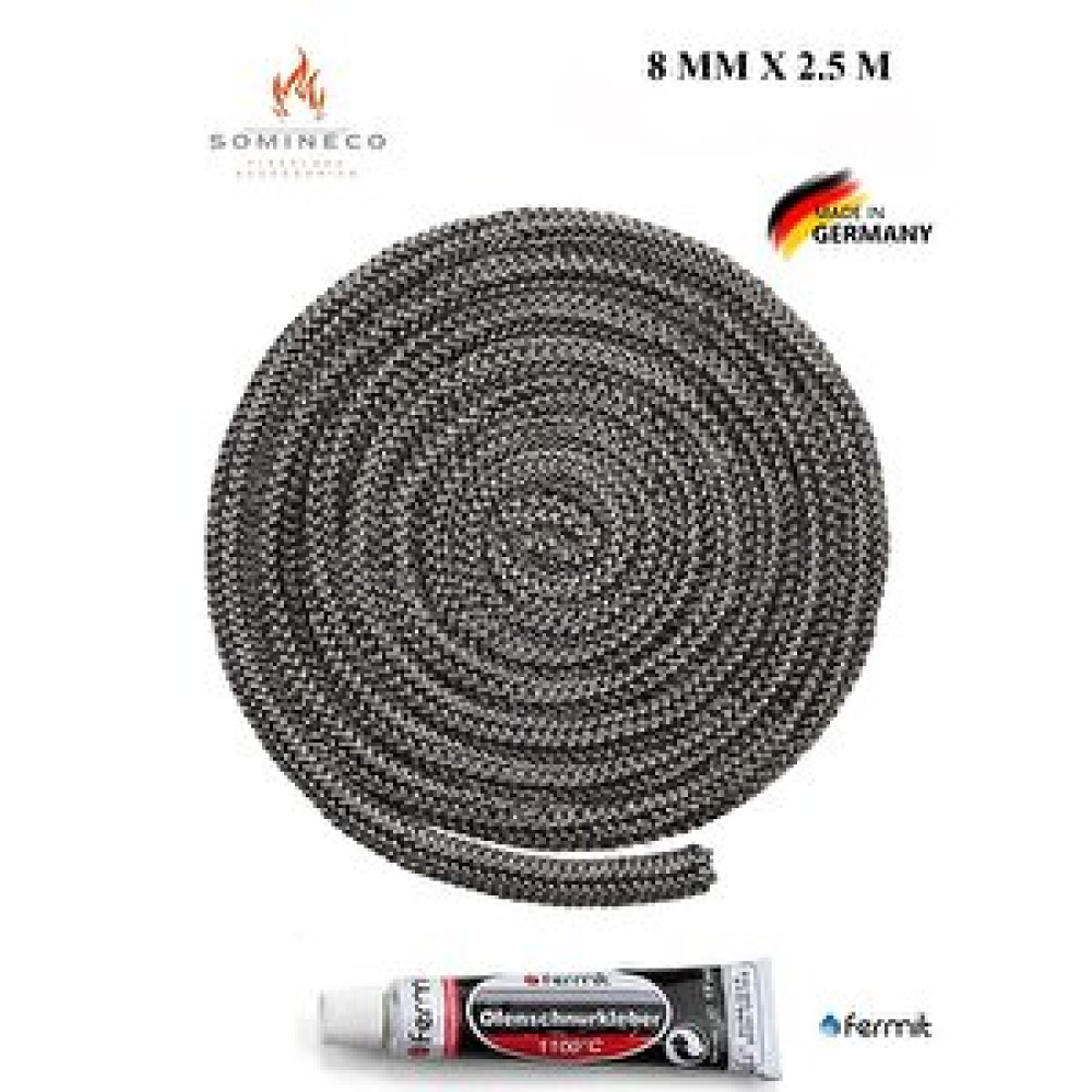 SOMINECO Ithal Yanmaz Soba Şömine Fitili 8 Mm X 2.5m Fermit Yapıştırıcı 17 Ml Isıtma & Soğutma Fiyatı