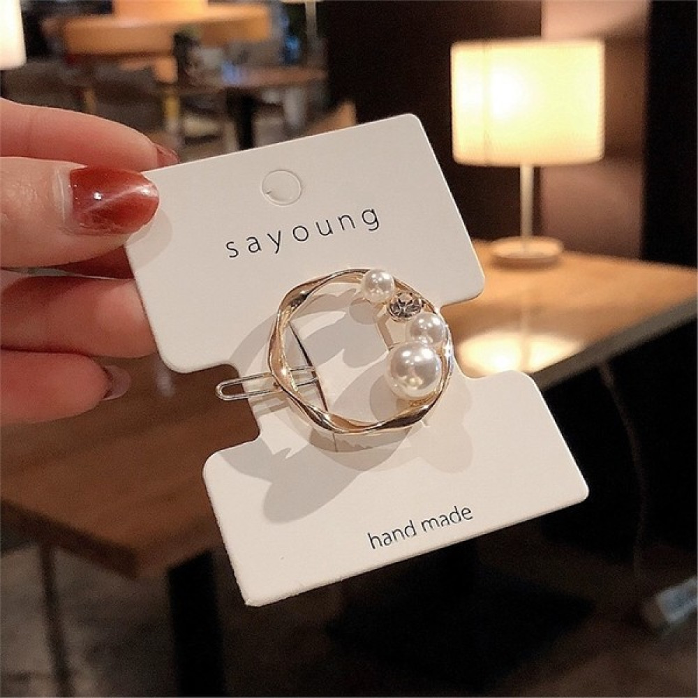 Somuch Kadın Zara Model Gold Inci Detaylı Yan Saç Tokası Yuvarlak Toka, Taç & Saç Bandı Fiyatı