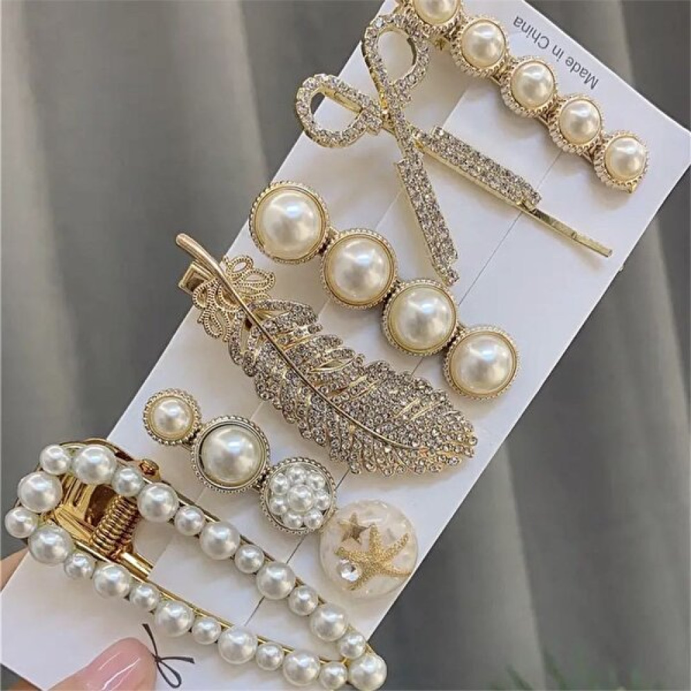 Somuch Yeni Trend Moda Incili 6'lı Büyük Klips Çıtçıt Pens Toka Seti Toka, Taç & Saç Bandı Fiyatı