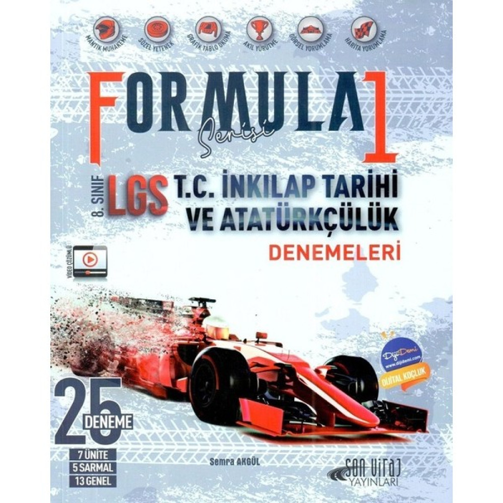 Son Viraj Yayınları 8. Sınıf Lgs T.c. Inkılap Tarihi Formula Serisi 1. Dönem 25 Denemeleri Ders Sınav Kitapları Fiyatı