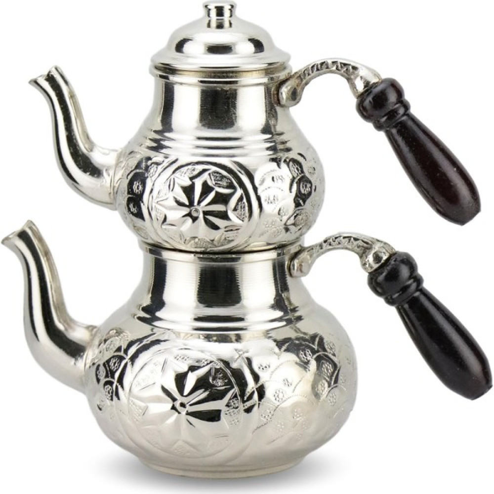 Sonay Bakırcılık Çiçek İşlemeli Küçük Bakır Çaydanlık Çay / Çaydanlık Setleri Fiyatı
