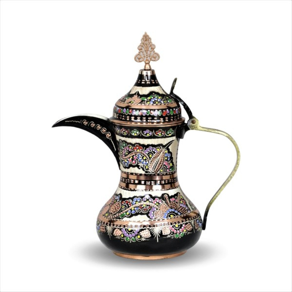 Sonay Bakırcılık Gül Çiçek Mırra Büyük Boy Bakır Arap Çaydanlık Sütlük 1300 ml Çay / Çaydanlık Setleri Fiyatı