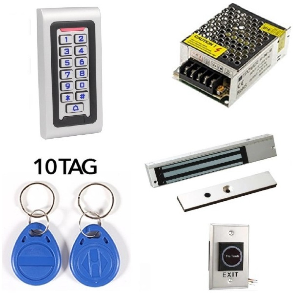 Sonex Manyetik 280 Kg Kapı Kilidi + Dik Metal Rfid Şifreli Kapı Kilidi + 10 Adet Tag Göstergeç + Adaptör - Gri Oto, Bahçe, Yapı Market Fiyatı