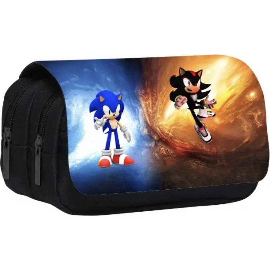 Sonic Büyük Kalemkutusu Çift Fermuarlı Sonic Kalem Kutusu - Siyah - çift fermuarlı cırtlı fermuarlı Kalem & Yazı Gereçleri Fiyatı