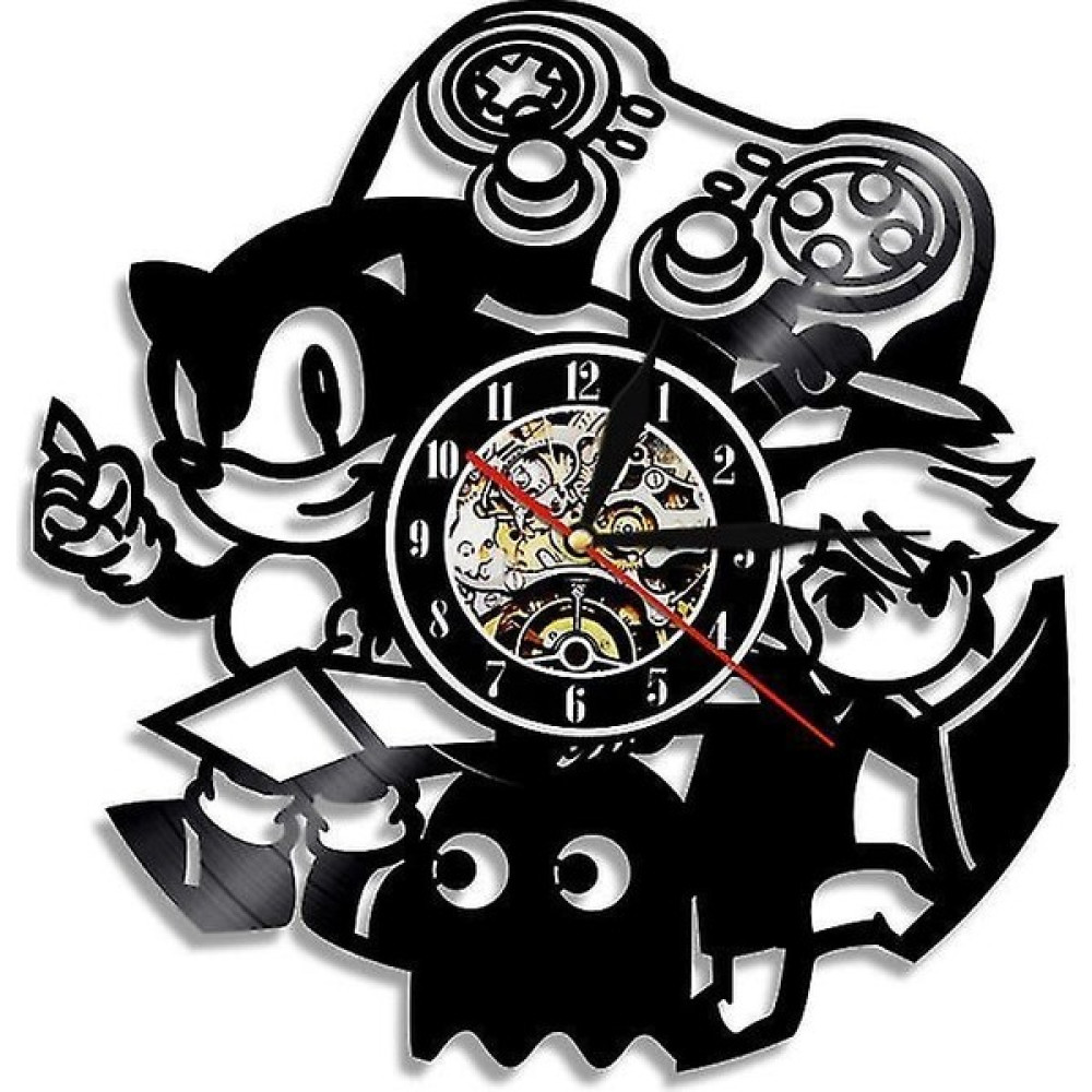 Sonic Kirpi Vinil Kayıt Duvar Saati, Retro Ev Dekorasyon Duvar Saati Dekoratif Saat Fiyatı