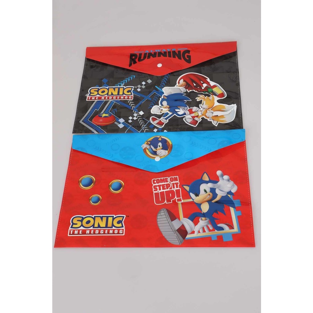 Sonic Lisanslı Kiremit Kırmızı 2'li Çıtçıtlı Dosya 1 Adet Eğlenceli Tasarım Klasör Fiyatı