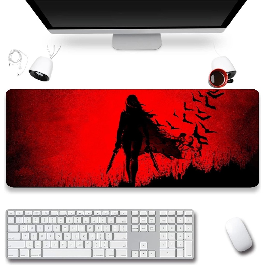 Sonic Touch Crimson Siren Vampir Kadın Kırmızı Gamer Oyuncu Dikişsiz Sıvı Geçirmez Klavye Mouse Pad 32X70CM Klavye - Mouse Fiyatı