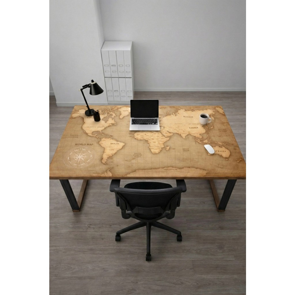 Sonictouch Deri Masa Matı Pürüzsüz Yüzey Silinebilir Kaymaz Pad Gamer Ev Ofis Sessiz Düzenli Çalışma Alanı - 130x60cm - Kahverengi Mouse Pad Fiyatı