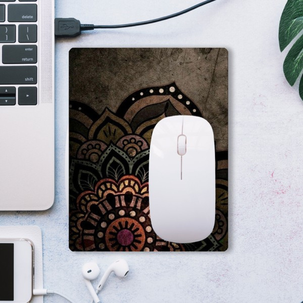 Sonictouch Mandala Desenli Kahverengi Çiçekli Kaydırmaz Gaming Oyuncu Dikişsiz Mouse Pad/ped 17X21CM Mouse Pad Fiyatı