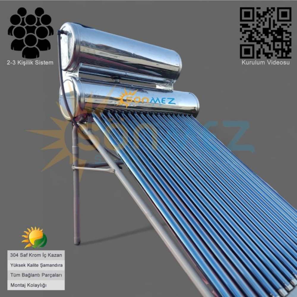 Sönmez Solar Enerji 18X Krom Vakum Tüplü Güneş Enerji Sıcak Su Sistemleri Dış Mekan & Bahçe Oyuncakları Fiyatı