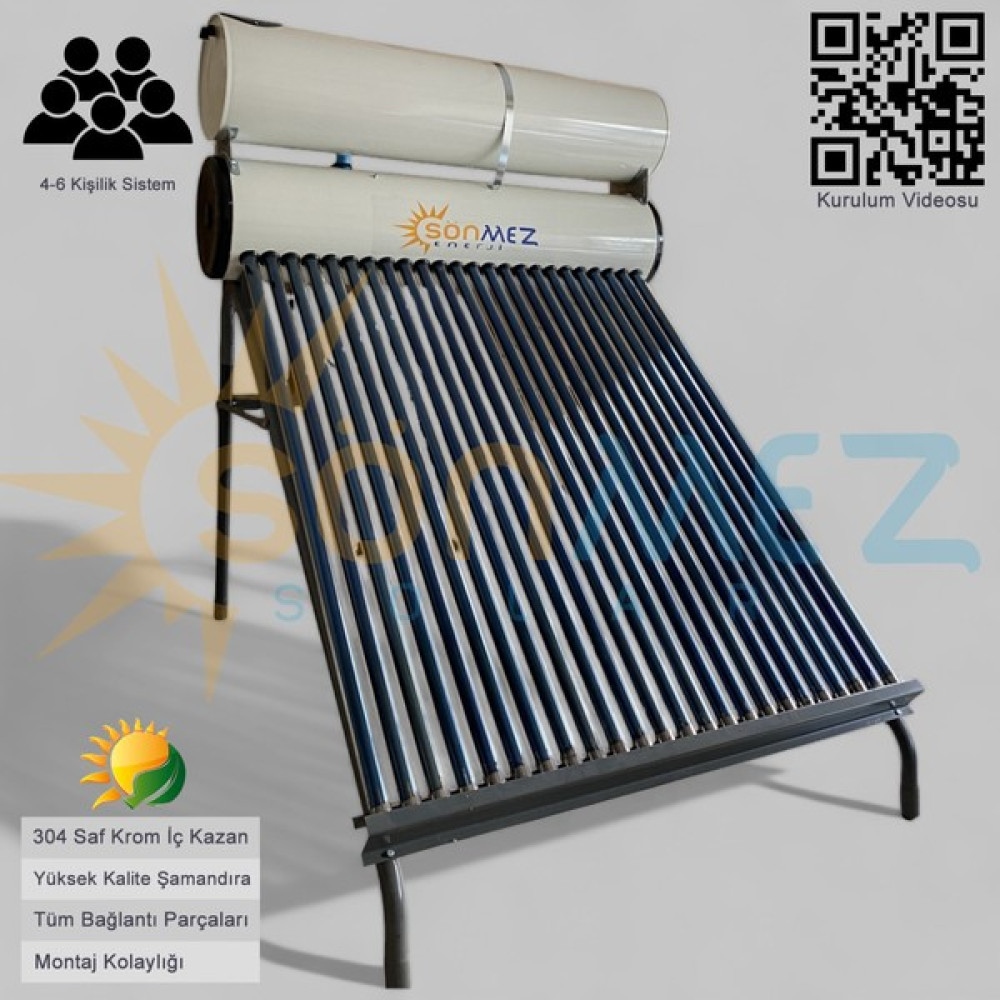 Sönmez Solar Enerji 24X Vakum Tüplü Güneş Enerji Sıcak Su Sistemleri Dış Mekan & Bahçe Oyuncakları Fiyatı