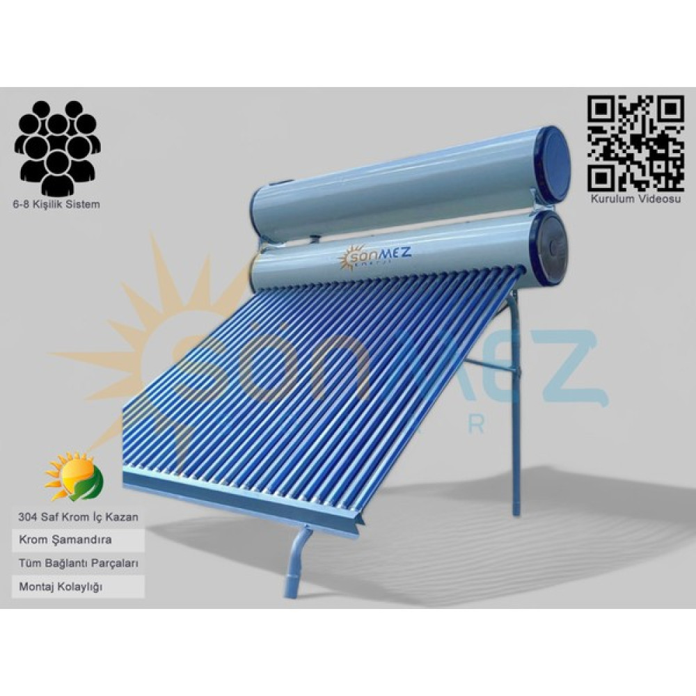 Sönmez Solar Enerji 30X Vakum Tüplü Güneş Enerji Sıcak Su Sistemleri (Izolasyonlu) Dış Mekan & Bahçe Oyuncakları Fiyatı