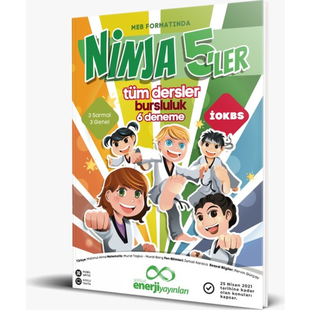 Sonsuz Enerji Yayınları Ninja 5'ler İOKBS 5. Sınıf Tüm Dersler 6 Deneme Kaynak Kitapları Fiyatı