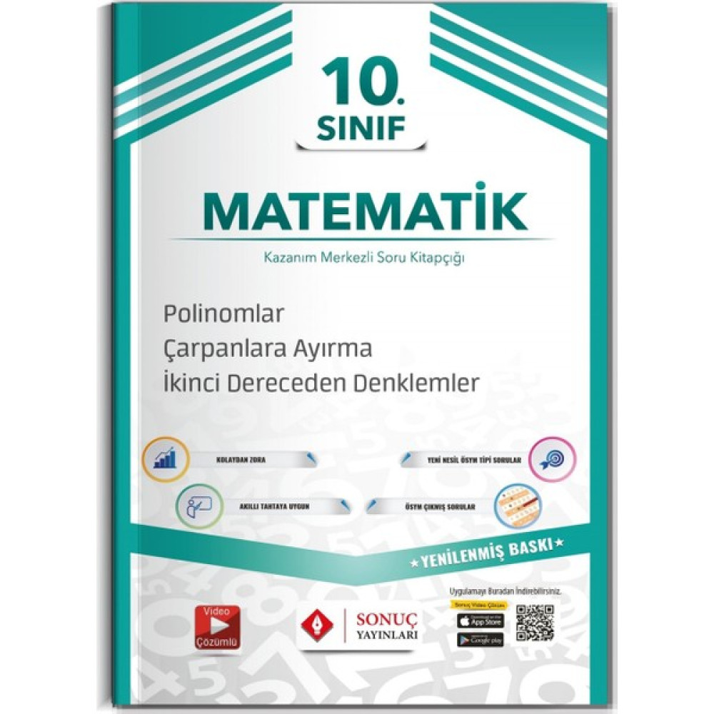 Sonuç Yayınları 10.sınıf Polinomlar Çarpanlara Ayırma, Iı. Derece Kaynak Kitapları Fiyatı