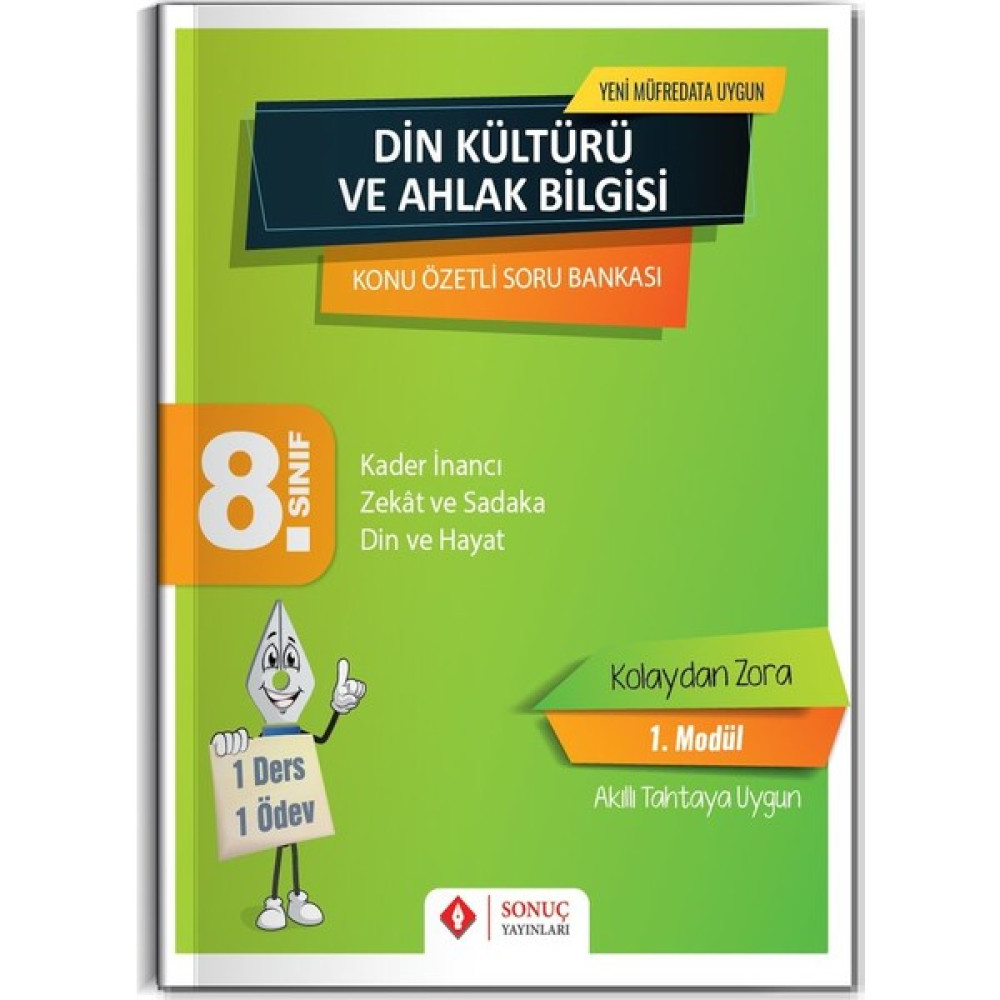 Sonuç Yayınları 8. Sınıf Din Kültürü ve Ahlak Bilgisi Konu Özetli Soru Bankası Kaynak Kitapları Fiyatı