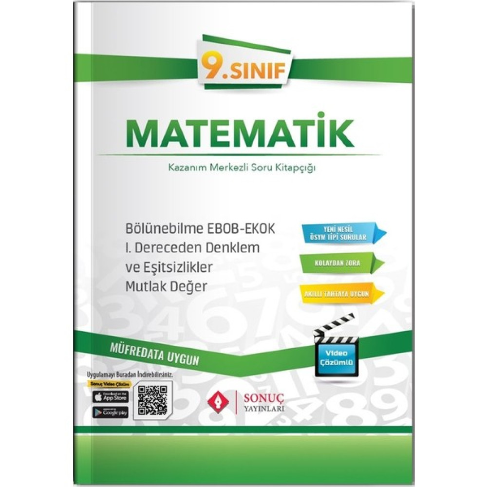 Sonuç Yayınları 9.Sınıf Bölünebilme EBOB-EKOK I.Der. Denk. 2020-2021 Matematik Fiyatı