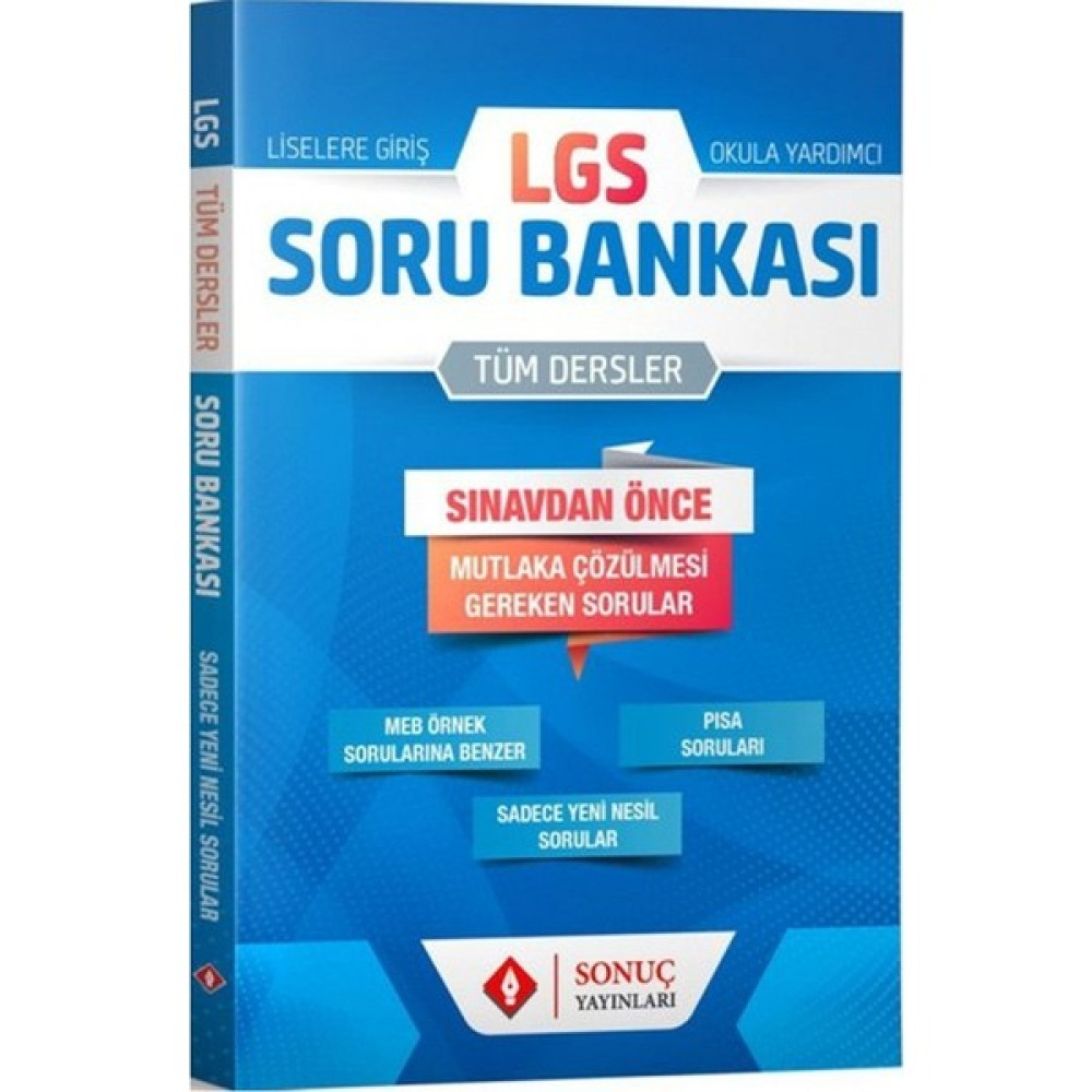 Sonuç Yayınları LGS Tüm Dersler Soru Bankası Tüm Dersler Fiyatı