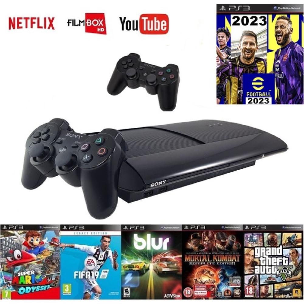 Sony 320GB Ps3 + 2 Adet Sıfır Gamepad + 20 Adet Strateji Oyunu, Pes 2023 Yüklü PlayStation 2 - 3 Oyunları Fiyatı