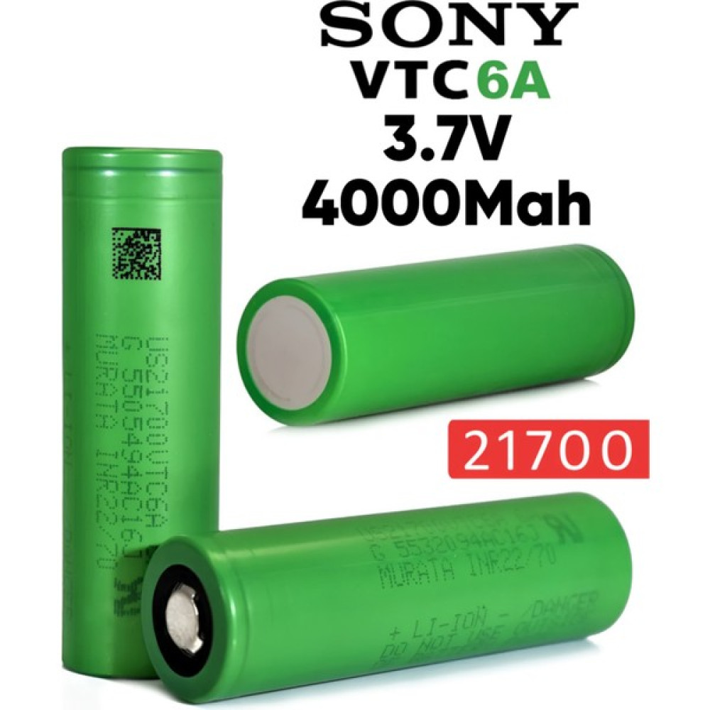 Sony Murata 21700 3.7V VTC6A 4000 mah Lityum Şarj Edilebilir Pil 2 Adet Pil + 1 Adet Pil Kutulu Normal & Şarj Edilebilir Piller Fiyatı