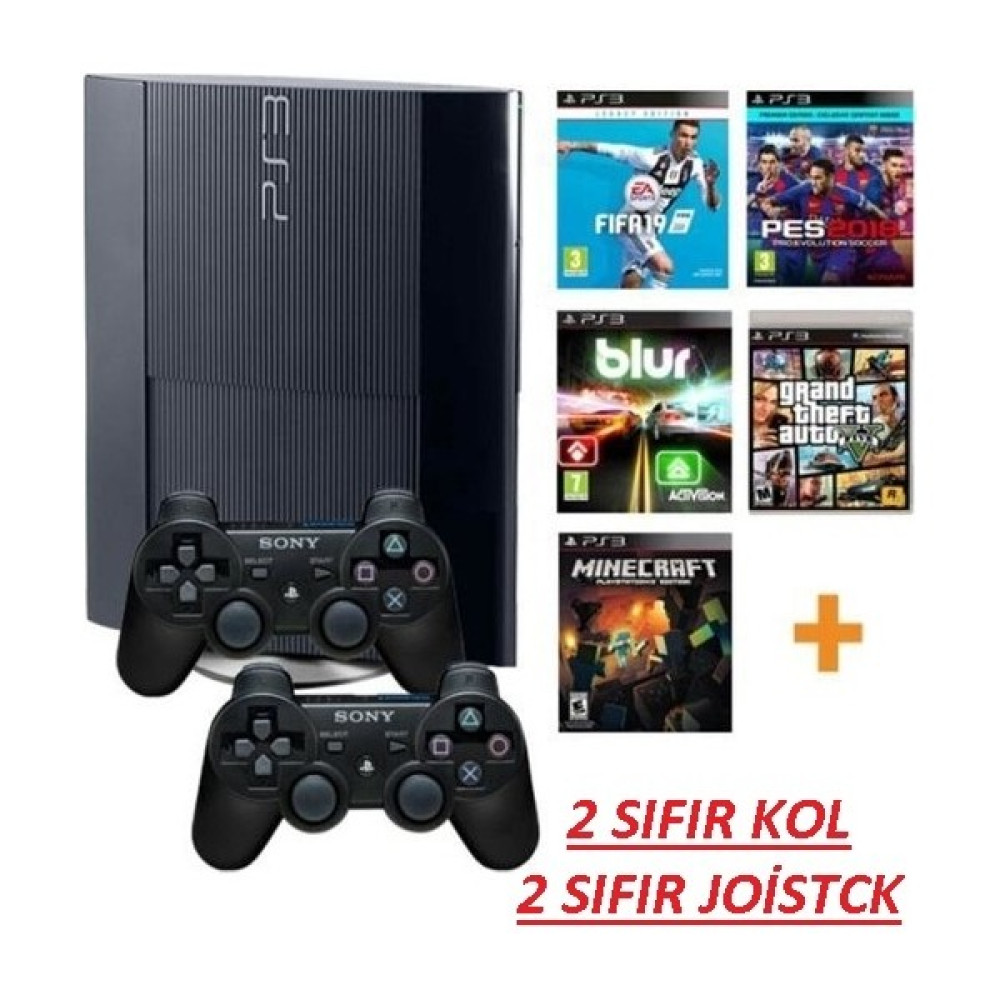 Sony Playstation 3 Süper Slim + 320GB + 2 Joistick +130 Güncel Oyun+1 Yıl Garanti - Siyah PlayStation 2 - 3 Oyunları Fiyatı