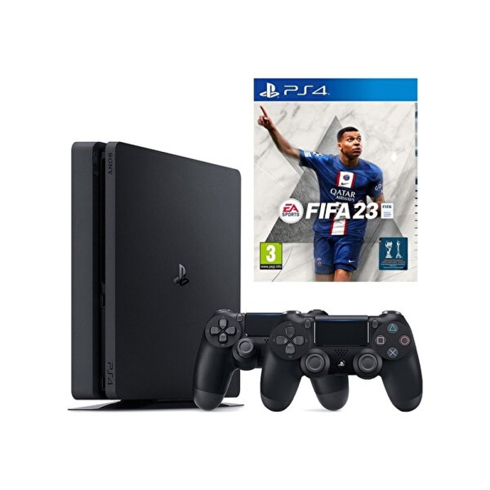 Sony Playstation 4 Slim 500 GB Oyun Konsolu + 2. Playstation Kol + Fifa 23 PS4 Oyun (İthalatçı Garantili) Playstation Oyun Konsolu Fiyatı