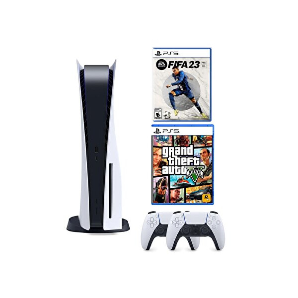 Sony Playstation 5 Diskli + 2. Dualsense Kol + Fifa 23 + Gta 5 (İthalatçı Garantili) Playstation Oyun Konsolu Fiyatı
