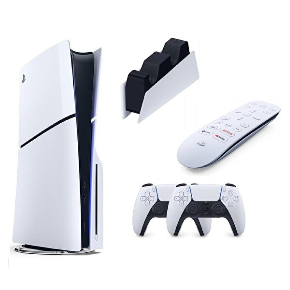 Sony Playstation 5 Slim CD Edition - 2. Dualsense Ps5 Kol - Şarj İstasyonu - Medya Kumandası Oyun Konsolu (İthalatçı Garantili) Playstation Oyun Konsolu Fiyatı