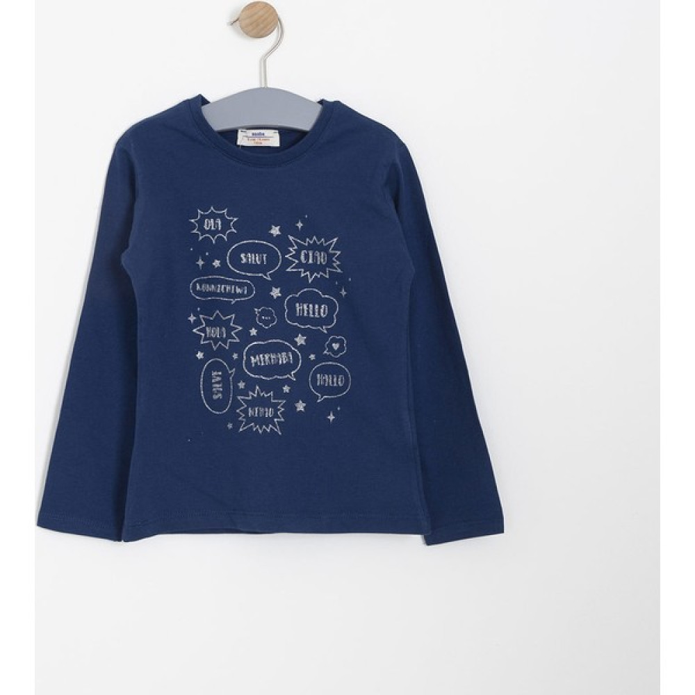 Soobe Kız Çocuk Uzun Kol Sweatshirt Lacivert Kız Çocuk Sweatshirt Fiyatı