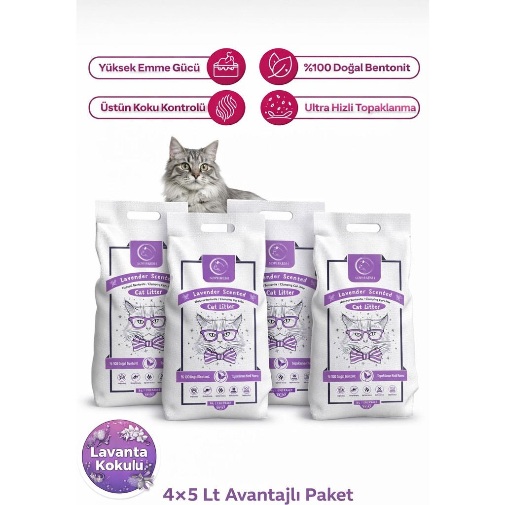Sophresh Lavanta Kokulu Topaklanan Kedi Kumu 4x5 Lt Evcil Hayvan Ürünleri Fiyatı