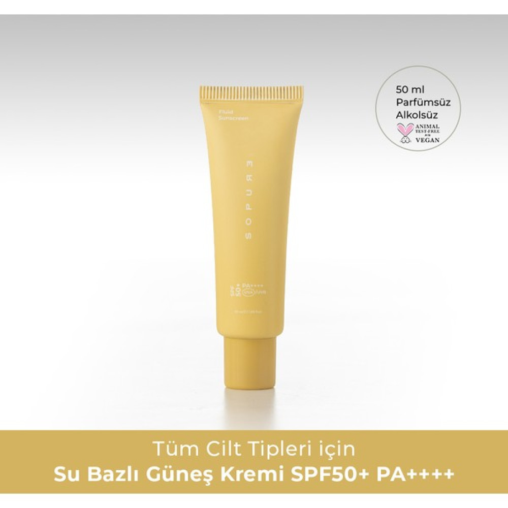 Sopure Tüm Cilt Tipleri Için Su Bazlı Güneş Kremi SPF50+ Pa++++ Güneş Kremleri ve Losyonları Fiyatı