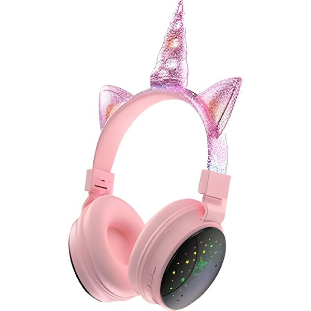 Sore LED Işıklı Unicorn Ayarlanabilir Mikrofonlu Bluetooth Kulaklık Kız Çocuk Kedi Kulaklık - Pembe Kulak Üstü Kulaklık Fiyatı