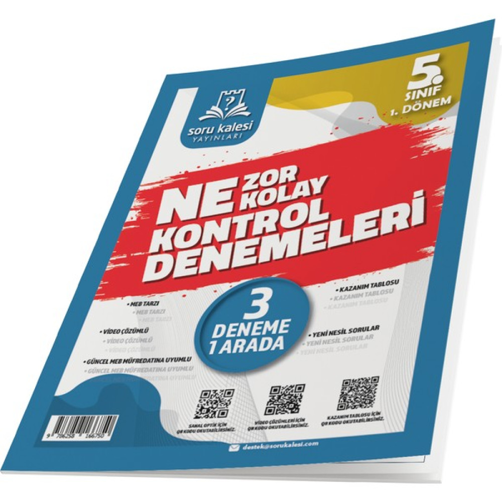 Soru Kalesi Yayınları 5. Sınıf 1. Dönem Kontrol Denemeleri Tüm Dersler Fiyatı