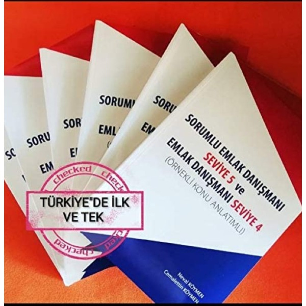 Sorumlu Emlak Danışmanı Seviye5 ve Emlak Danışmanı Seviye 4 Kitabı - Cemalettin Köymen (Ciltli) Ekonomi Pazarlama Kitapları Fiyatı