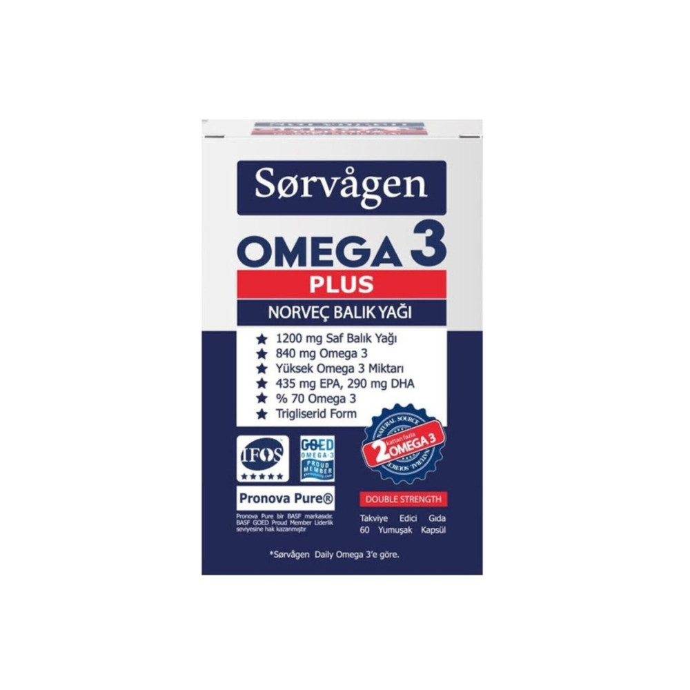 Sorvagen Omega 3 Plus 1200 Mg Balık Yağı 60 Kapsül Balık Yağı / Omega 3 - 6 - 9 Fiyatı