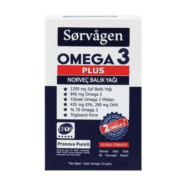 Sorvagen Omega 3 Plus Norveç Balık Yağı 60 Kapsül Diğer Fiyatı