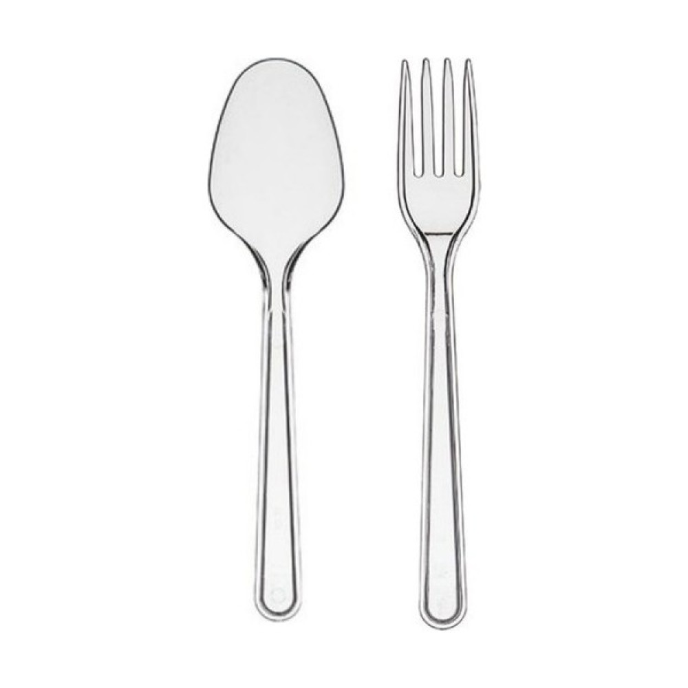 Sos Tedarik Plastik Lüks Kalın Kullan At Kaşık ve Çatal 100'LÜ Yemek Seti Mutfak Sarf Malzemeleri Fiyatı